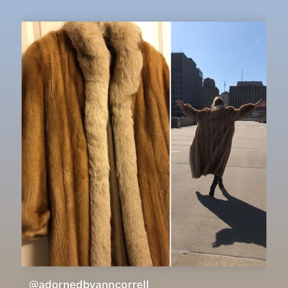 Mink coat with Fox trim